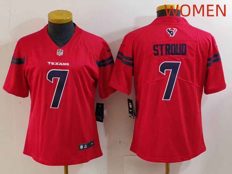 Women Houston Texans #7 Stroud Red Three generations 2025 Nike Limited NFL Jersey style 21